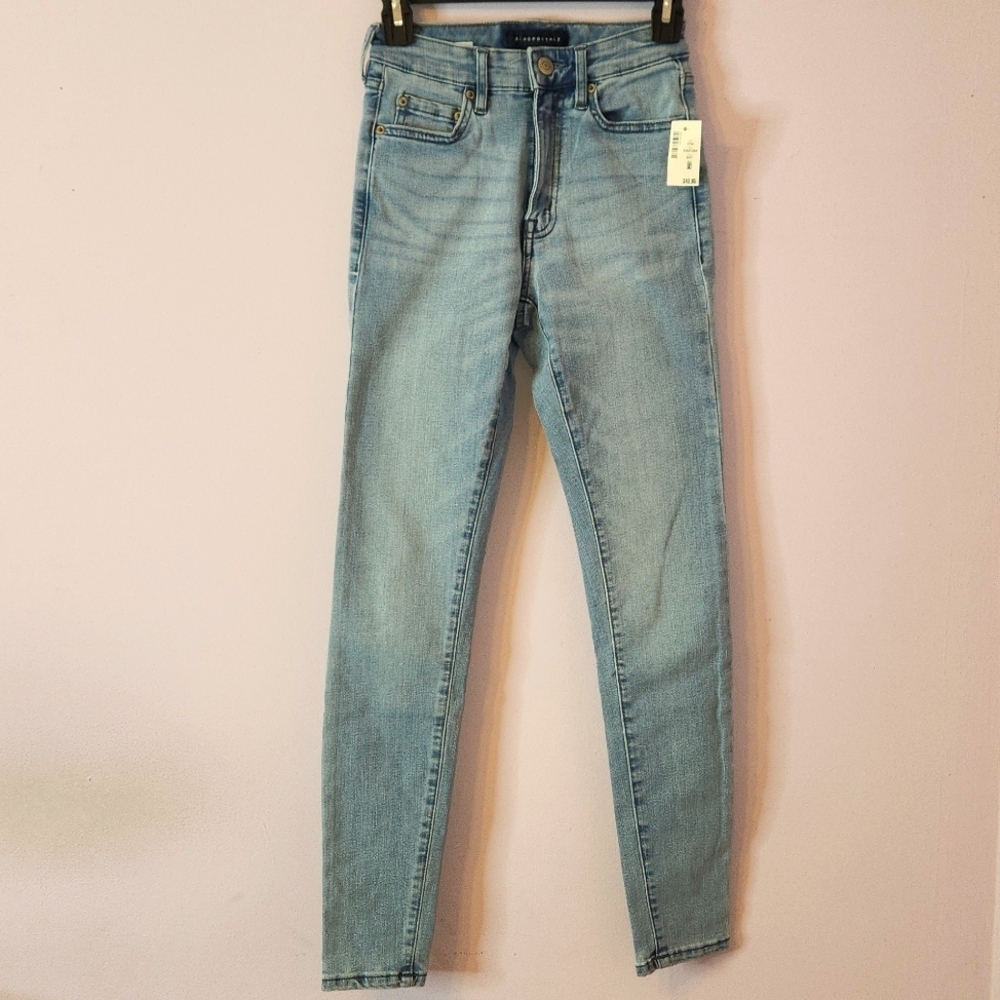 AEROPOSTALE High Rise Jeggings Light Blue Skinny Jeans, size 2S